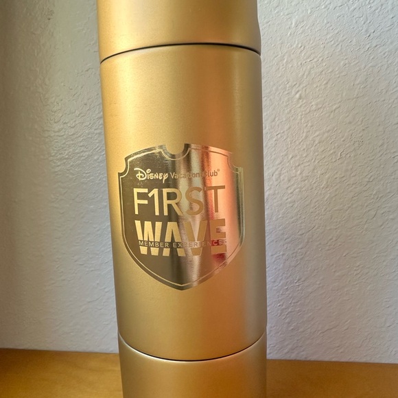 NEW Disney Vacation Club First Wave Sailing Gold Corkcicle Thermos Bottle - Picture 2 of 5